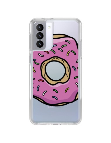 Coque Samsung Galaxy S21 FE Donuts Rose Transparente - Yohan B.