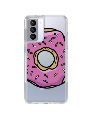 Cover Samsung Galaxy S21 FE Ciambelle Rosa Trasparente - Yohan B.