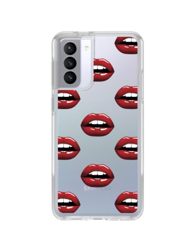 Coque Samsung Galaxy S21 FE Lèvres Rouges Lips Transparente - Yohan B.