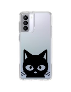 Samsung Galaxy S21 FE Case Head Cat Black Clear - Yohan B.