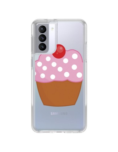 Coque Samsung Galaxy S21 FE Cupcake Cerise Transparente - Yohan B.