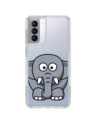 Cover Samsung Galaxy S21 FE Elefante Animale Trasparente - Yohan B.