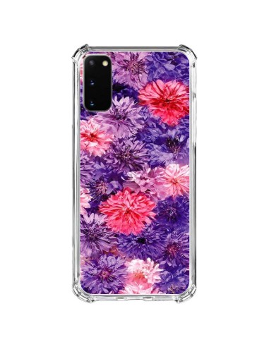 Coque Samsung Galaxy S20 FE Fleurs Violettes Flower Storm - Asano Yamazaki