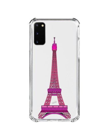 Coque Samsung Galaxy S20 FE Tour Eiffel Rose Paris Transparente - Asano Yamazaki
