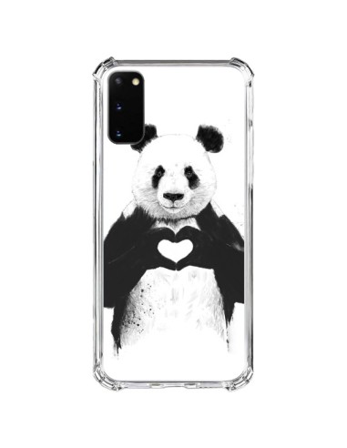 Coque Samsung Galaxy S20 FE Panda Amour All you need is love - Balazs Solti