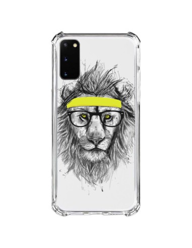 Coque Samsung Galaxy S20 FE Hipster Lion Transparente - Balazs Solti