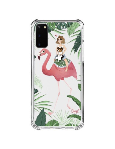 Coque Samsung Galaxy S20 FE Lolo Love Flamant Rose Chien Transparente - Chapo