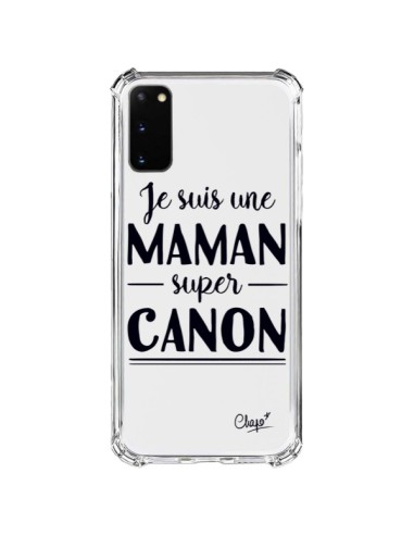 Coque Samsung Galaxy S20 FE Je suis une Maman super Canon Transparente - Chapo