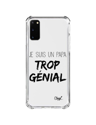 Coque Samsung Galaxy S20 FE Je suis un Papa trop Génial Transparente - Chapo