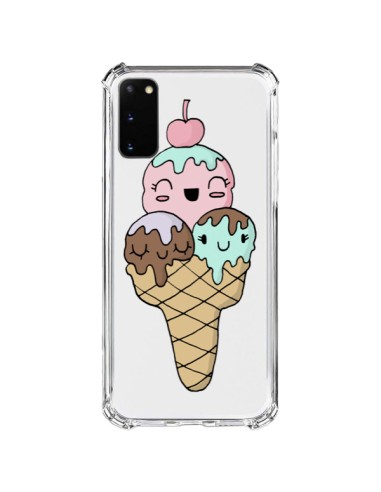 Coque Samsung Galaxy S20 FE Ice Cream Glace Summer Ete Cerise Transparente - Claudia Ramos