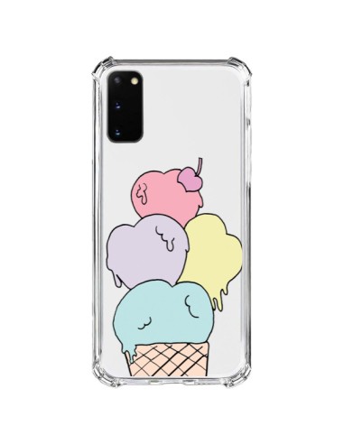 Samsung Galaxy S20 FE Case Ice cream Summer Heart Clear - Claudia Ramos