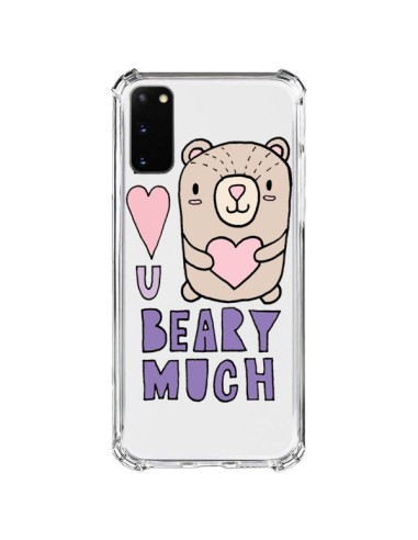 Coque Samsung Galaxy S20 FE I Love You Beary Much Nounours Transparente - Claudia Ramos