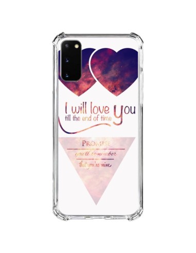 Coque Samsung Galaxy S20 FE I will love you until the end Coeurs - Eleaxart