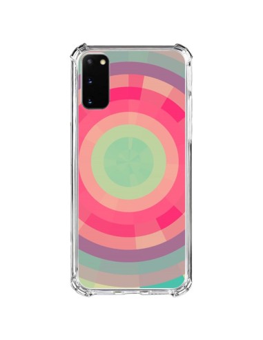 Cover Samsung Galaxy S20 FE Spirale di Colori Rosa Verde - Eleaxart