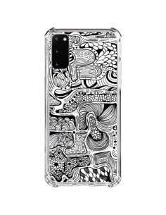 Samsung Galaxy S20 FE Case Reflet Black and White - Eleaxart
