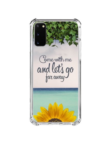 Coque Samsung Galaxy S20 FE Let's Go Far Away Flower Fleur Tournesol - Eleaxart