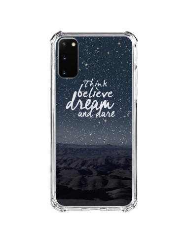 Coque Samsung Galaxy S20 FE Think believe dream and dare Pensée Rêves - Eleaxart