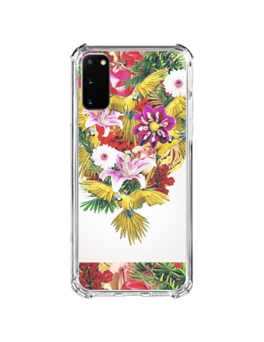 Coque Samsung Galaxy S20 FE Parrot Floral Perroquet Fleurs - Eleaxart