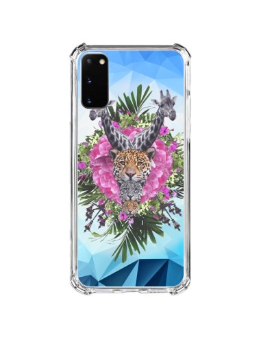 Cover Samsung Galaxy S20 FE Giraffe Leoni Tigri Giungla - Eleaxart