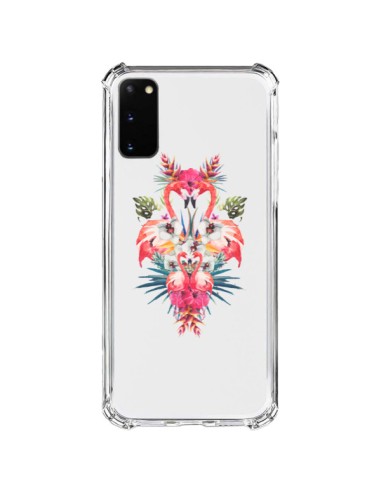 Coque Samsung Galaxy S20 FE Tropicales Flamingos Tropical Flamant Rose Summer Ete - Eleaxart