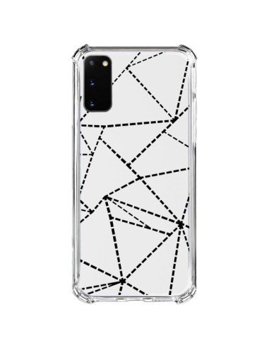 Samsung Galaxy S20 FE Case Lines Points Abstract Black Clear - Project M