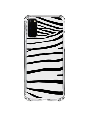 Coque Samsung Galaxy S20 FE Zebre Zebra Noir Transparente - Project M