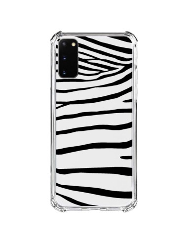 Coque Samsung Galaxy S20 FE Zebre Zebra Noir Transparente - Project M