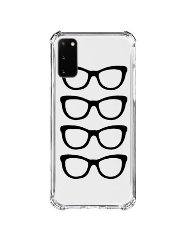 Coque Samsung Galaxy S20 FE Sunglasses Lunettes Soleil Noir Transparente - Project M