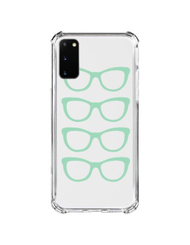 Coque Samsung Galaxy S20 FE Sunglasses Lunettes Soleil Mint Bleu Vert Transparente - Project M