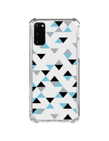 Samsung Galaxy S20 FE Case Triangles Ice Blue Black Clear - Project M
