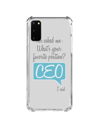 Coque Samsung Galaxy S20 FE What's your favorite position CEO I said, bleu - Shop Gasoline