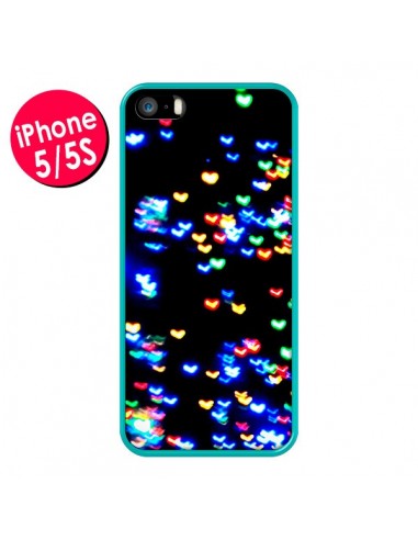 Coque Heart Coeurs Muticolores pour iPhone 5 et 5S - Léa Clément
