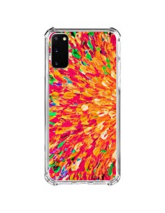 Coque Samsung Galaxy S20 FE Fleurs Oranges Neon Splash - Ebi Emporium