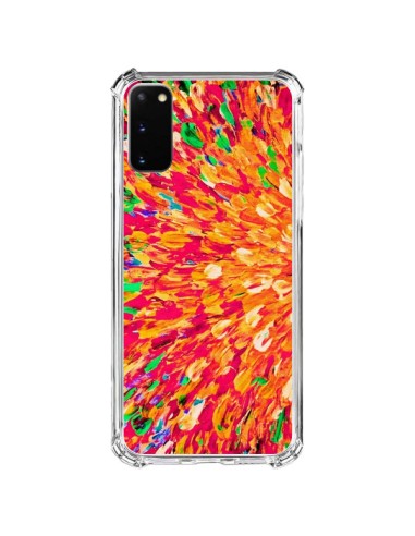 Coque Samsung Galaxy S20 FE Fleurs Oranges Neon Splash - Ebi Emporium