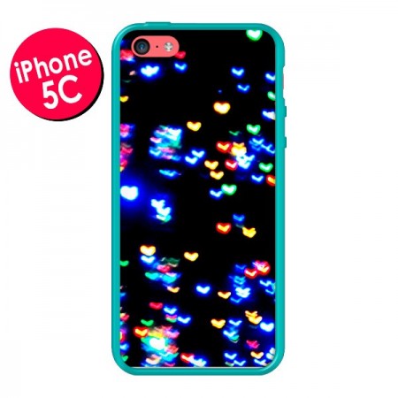 Coque Heart Coeurs Muticolores pour iPhone 5C - Léa Clément Coque Heart Coeurs Muticolores pour iPhone 5C - Léa Clément