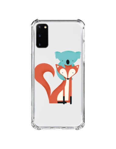 Coque Samsung Galaxy S20 FE Renard et Koala Love Transparente - Jay Fleck