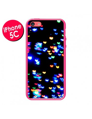 Coque Heart Coeurs Muticolores pour iPhone 5C - Léa Clément