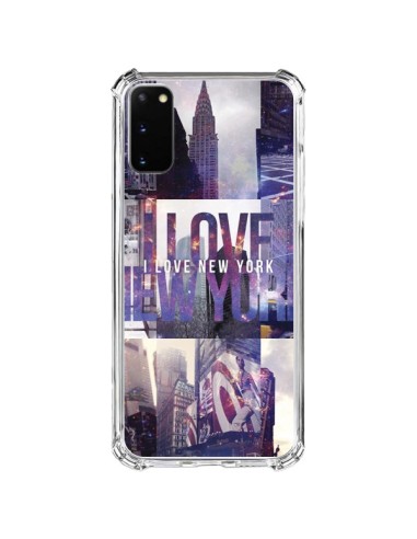 Coque Samsung Galaxy S20 FE I love New Yorck City violet - Javier Martinez