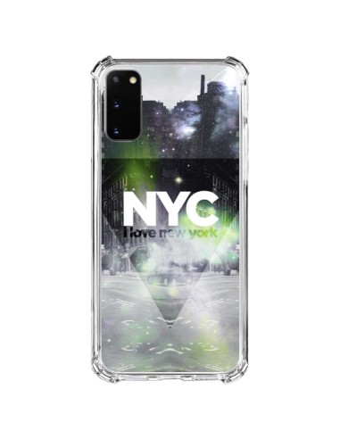 Coque Samsung Galaxy S20 FE I Love New York City Vert - Javier Martinez