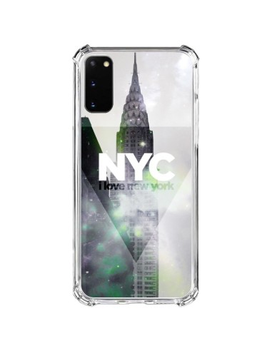 Cover Samsung Galaxy S20 FE I Love New York City Grigio Viola Verde - Javier Martinez