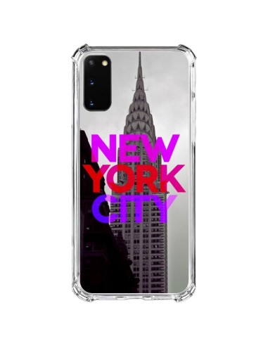 Coque Samsung Galaxy S20 FE New York City Rose Rouge - Javier Martinez