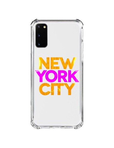 Coque Samsung Galaxy S20 FE New York City NYC Orange Rose Transparente - Javier Martinez