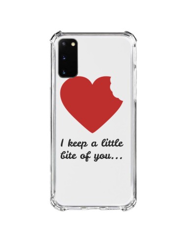 Coque Samsung Galaxy S20 FE I keep a little bite of you Love Heart Amour Transparente - Julien Martinez