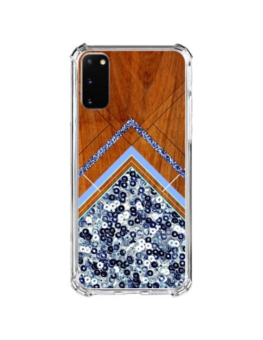 Coque Samsung Galaxy S20 FE Sequin Geometry Bois Azteque Aztec Tribal - Jenny Mhairi