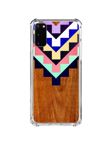 Coque Samsung Galaxy S20 FE Wooden Tribal Bois Azteque Aztec Tribal - Jenny Mhairi