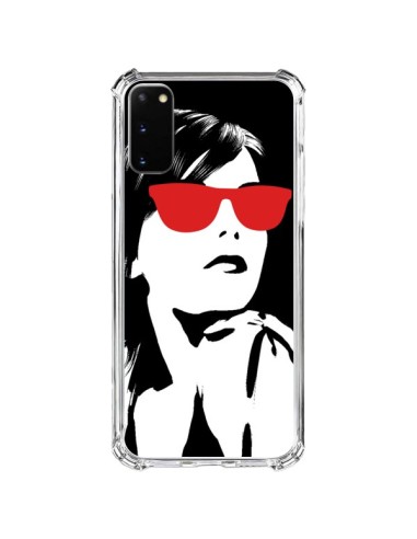Coque Samsung Galaxy S20 FE Fille Lunettes Rouges - Jonathan Perez