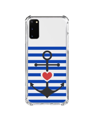 Samsung Galaxy S20 FE Case Ancora Marina Heart Clear - Jonathan Perez