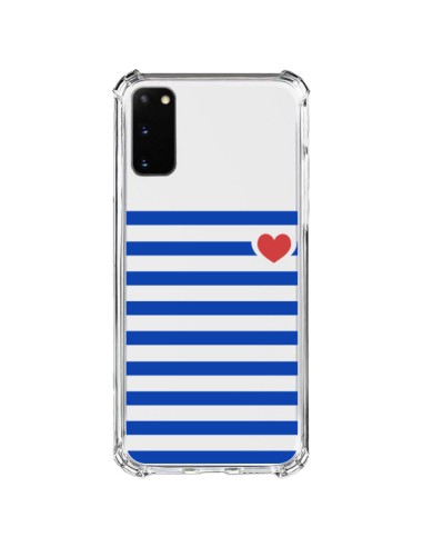 Coque Samsung Galaxy S20 FE Mariniere Coeur Love Transparente - Jonathan Perez