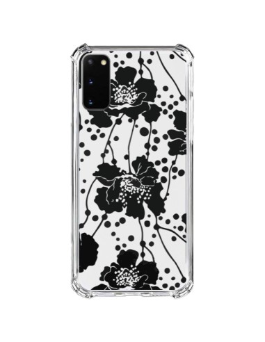 Cover Samsung Galaxy S20 FE Fiori Neros Trasparente - Dricia Do