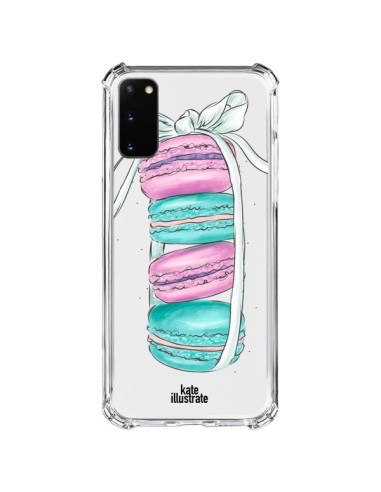 Coque Samsung Galaxy S20 FE Macarons Pink Mint Rose Transparente - kateillustrate